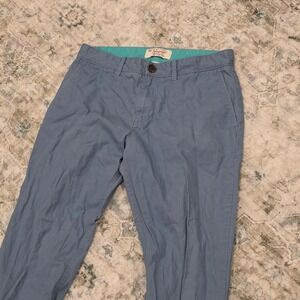 Original Penguin Mens Chino Pants 30x32 Slate Blue Straight Leg Cotton Twill